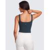 imageCRZ YOGA Womens Butterluxe Double Lined Square Neck Tight Tank Tops Sleeveless Workout Cropped Casual Yoga Fitted ShirtsTrue Navy