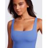 imageCRZ YOGA Womens Butterluxe Double Lined Square Neck Tight Tank Tops Sleeveless Workout Cropped Casual Yoga Fitted ShirtsWild Indigo
