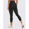 imageCRZ YOGA Womens Butterluxe Workout Yoga Capri Leggings 23 Inches  High Waist Crop Pants with Pockets Buttery Soft GymBlack