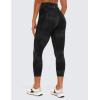 imageCRZ YOGA Womens Butterluxe Workout Yoga Capri Leggings 23 Inches  High Waist Crop Pants with Pockets Buttery Soft GymBlack Tie Dye Flowers