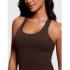 imageCRZ YOGA Womens Butterluxe Yoga Workout Tank Tops Racerback Sleeveless Camisole Athletic Gym ShirtsHot Fudge Brown