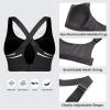 imageCRZ YOGA Womens Zip Front High Impact Sports Bra  Molded Cup Adjustable Convertible Straps Wireless Workout Yoga Crop TopBlack