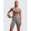 imageCRZ YOGA Womens Zip Front High Impact Sports Bra  Molded Cup Adjustable Convertible Straps Wireless Workout Yoga Crop TopDeep Gray