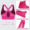 imageCRZ YOGA Womens Zip Front High Impact Sports Bra  Molded Cup Adjustable Convertible Straps Wireless Workout Yoga Crop TopGranita Pink