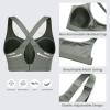 imageCRZ YOGA Womens Zip Front High Impact Sports Bra  Molded Cup Adjustable Convertible Straps Wireless Workout Yoga Crop TopGrey Sage