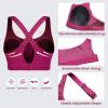 imageCRZ YOGA Womens Zip Front High Impact Sports Bra  Molded Cup Adjustable Convertible Straps Wireless Workout Yoga Crop TopMagenta Purple