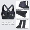 imageCRZ YOGA Womens Zip Front High Impact Sports Bra  Molded Cup Adjustable Convertible Straps Wireless Workout Yoga Crop TopTrue Navy