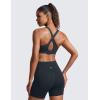 imageCRZ YOGA Womens Zip Front High Impact Sports Bra  Molded Cup Adjustable Convertible Straps Wireless Workout Yoga Crop TopTrue Navy