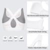 imageCRZ YOGA Womens Zip Front High Impact Sports Bra  Molded Cup Adjustable Convertible Straps Wireless Workout Yoga Crop TopWhite