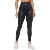 imageCRZ YOGA Super High Waisted Butterluxe Yoga Pants 25 Inches  Buttery Soft Workout Leggings for Women Over BellyFaux Leather Black