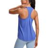 imageCRZ YOGA Womens Racerback Yoga Tank Tops High Crewneck Soft Casual Workout Sleeveless Flowy ShirtsWild Indigo