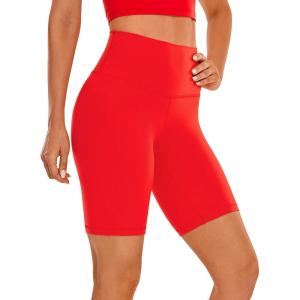 imageCRZ YOGA Womens Butterluxe Biker Shorts 8 Inches  High Waisted Workout Running Volleyball Spandex YogaDark Red