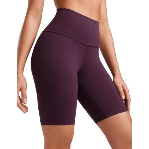 imageCRZ YOGA Womens Butterluxe Biker Shorts 8 Inches  High Waisted Workout Running Volleyball Spandex YogaDeep Purple