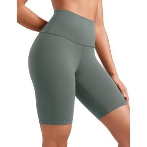 imageCRZ YOGA Womens Butterluxe Biker Shorts 8 Inches  High Waisted Workout Running Volleyball Spandex YogaGrey Sage