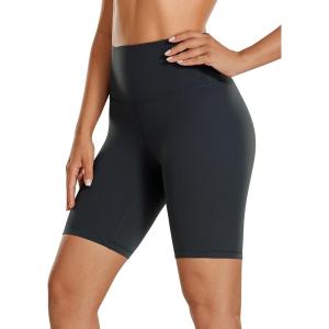 imageCRZ YOGA Womens Butterluxe Biker Shorts 8 Inches  High Waisted Workout Running Volleyball Spandex YogaMelanite