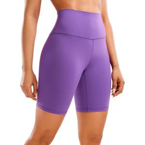 imageCRZ YOGA Womens Butterluxe Biker Shorts 8 Inches  High Waisted Workout Running Volleyball Spandex YogaRoyal Lilac
