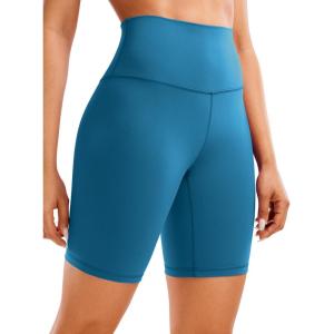 imageCRZ YOGA Womens Butterluxe Biker Shorts 8 Inches  High Waisted Workout Running Volleyball Spandex YogaSupersonic Blue