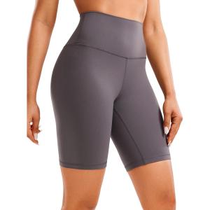 imageCRZ YOGA Womens Butterluxe Biker Shorts 8 Inches  High Waisted Workout Running Volleyball Spandex YogaTornado Grey