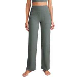 imageCRZ YOGA Womens Butterluxe High Waist Wide Leg Pants with Pockets 31quot  Buttery Soft Comfy Casual Yoga LoungeGrey Sage