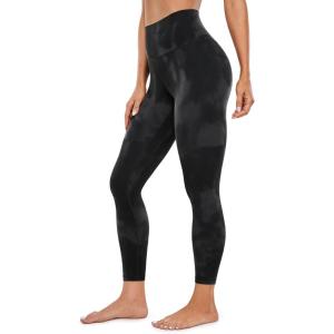 imageCRZ YOGA Womens Butterluxe High Waisted Yoga Leggings 25quot  Double Seamed Buttery Soft Comfy Athletic Gym Workout PantsBlack Tie Dye Flowers