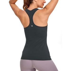imageCRZ YOGA Womens Butterluxe Yoga Workout Tank Tops Racerback Sleeveless Camisole Athletic Gym ShirtsMelanite