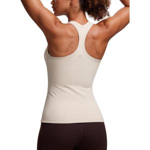 imageCRZ YOGA Womens Butterluxe Yoga Workout Tank Tops Racerback Sleeveless Camisole Athletic Gym ShirtsMojave Tan