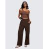 imageCRZ YOGA Butterluxe One Strap Longline Sports Bra for Women  Asymmetrical Yoga Crop Padded Workout TanksCoffee Brown