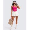 imageCRZ YOGA Butterluxe One Strap Longline Sports Bra for Women  Asymmetrical Yoga Crop Padded Workout TanksGranita Pink