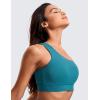 imageCRZ YOGA Butterluxe Womens One Shoulder Sports Bra  Sleeveless One Strap Low Impact Asymmetrical Workout Yoga TopsBorealis Green