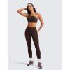imageCRZ YOGA Butterluxe Womens One Shoulder Sports Bra  Sleeveless One Strap Low Impact Asymmetrical Workout Yoga TopsHot Fudge Brown