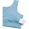 imageCRZ YOGA Butterluxe Womens One Shoulder Sports Bra  Sleeveless One Strap Low Impact Asymmetrical Workout Yoga TopsPure Blue