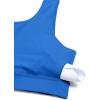 imageCRZ YOGA Butterluxe Womens One Shoulder Sports Bra  Sleeveless One Strap Low Impact Asymmetrical Workout Yoga TopsSparkle Blue