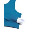 imageCRZ YOGA Butterluxe Womens One Shoulder Sports Bra  Sleeveless One Strap Low Impact Asymmetrical Workout Yoga TopsSupersonic Blue