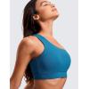 imageCRZ YOGA Butterluxe Womens One Shoulder Sports Bra  Sleeveless One Strap Low Impact Asymmetrical Workout Yoga TopsSupersonic Blue