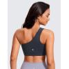 imageCRZ YOGA Butterluxe Womens One Shoulder Sports Bra  Sleeveless One Strap Low Impact Asymmetrical Workout Yoga TopsTrue Navy