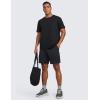 imageCRZ YOGA Cloud Jersey Mens Midweight Soft Short Sleeve Basic Casual Shirt Breathable Lounge Athletic TShirtsBlack