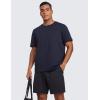 imageCRZ YOGA Cloud Jersey Mens Midweight Soft Short Sleeve Basic Casual Shirt Breathable Lounge Athletic TShirtsNavy