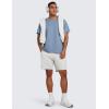 imageCRZ YOGA Cloud Jersey Mens Midweight Soft Short Sleeve Basic Casual Shirt Breathable Lounge Athletic TShirtsSlate Blue
