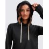 imageCRZ YOGA Cloud Jersey Pullover Hoodies for Women Long Sleeve Hooded Workout Sweat Shirts Casual Yoga Tops with Thumb HolesBlack