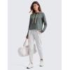 imageCRZ YOGA Cloud Jersey Pullover Hoodies for Women Long Sleeve Hooded Workout Sweat Shirts Casual Yoga Tops with Thumb HolesGrey Sage