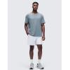 imageCRZ YOGA Mens CottonBlend Short Sleeve Tee Tops Moisture Wicking Workout Athletic Casual Lightweight Soft Basic TShirtBelgian Blue