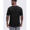 imageCRZ YOGA Mens CottonBlend Short Sleeve Tee Tops Moisture Wicking Workout Athletic Casual Lightweight Soft Basic TShirtBlack