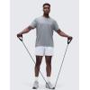 imageCRZ YOGA Mens CottonBlend Short Sleeve Tee Tops Moisture Wicking Workout Athletic Casual Lightweight Soft Basic TShirtSilver Gray
