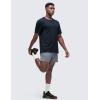 imageCRZ YOGA Mens CottonBlend Short Sleeve Tee Tops Moisture Wicking Workout Athletic Casual Lightweight Soft Basic TShirtTrue Navy