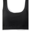 imageCRZ YOGA Ribbed Sports Bras for Women  U Back Wireless Medium Impact Padded Yoga Workout CamiBlack