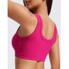 imageCRZ YOGA Ribbed Sports Bras for Women  U Back Wireless Medium Impact Padded Yoga Workout CamiGranita Pink