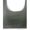 imageCRZ YOGA Ribbed Sports Bras for Women  U Back Wireless Medium Impact Padded Yoga Workout CamiGrey Sage