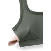 imageCRZ YOGA Ribbed Sports Bras for Women  U Back Wireless Medium Impact Padded Yoga Workout CamiGrey Sage
