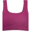 imageCRZ YOGA Ribbed Sports Bras for Women  U Back Wireless Medium Impact Padded Yoga Workout CamiMagenta Purple