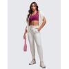 imageCRZ YOGA Ribbed Sports Bras for Women  U Back Wireless Medium Impact Padded Yoga Workout CamiMagenta Purple